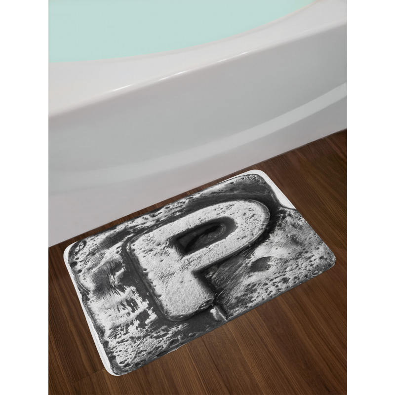 Baroque Style Initials Bath Mat