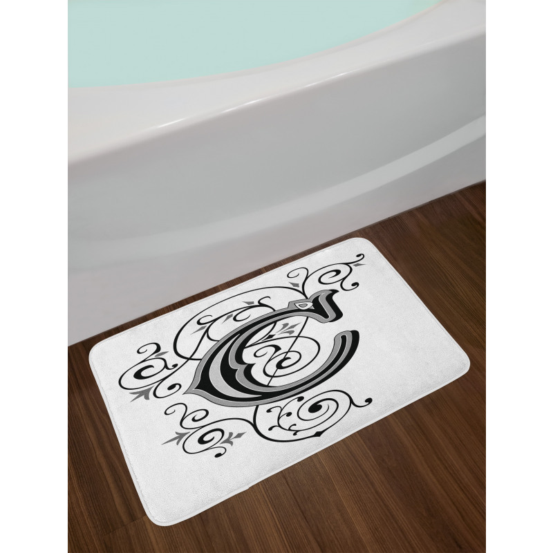 Gothic Vintage Capital Bath Mat