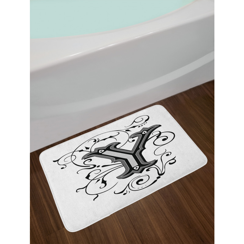 Capital Y Calligraphy Bath Mat