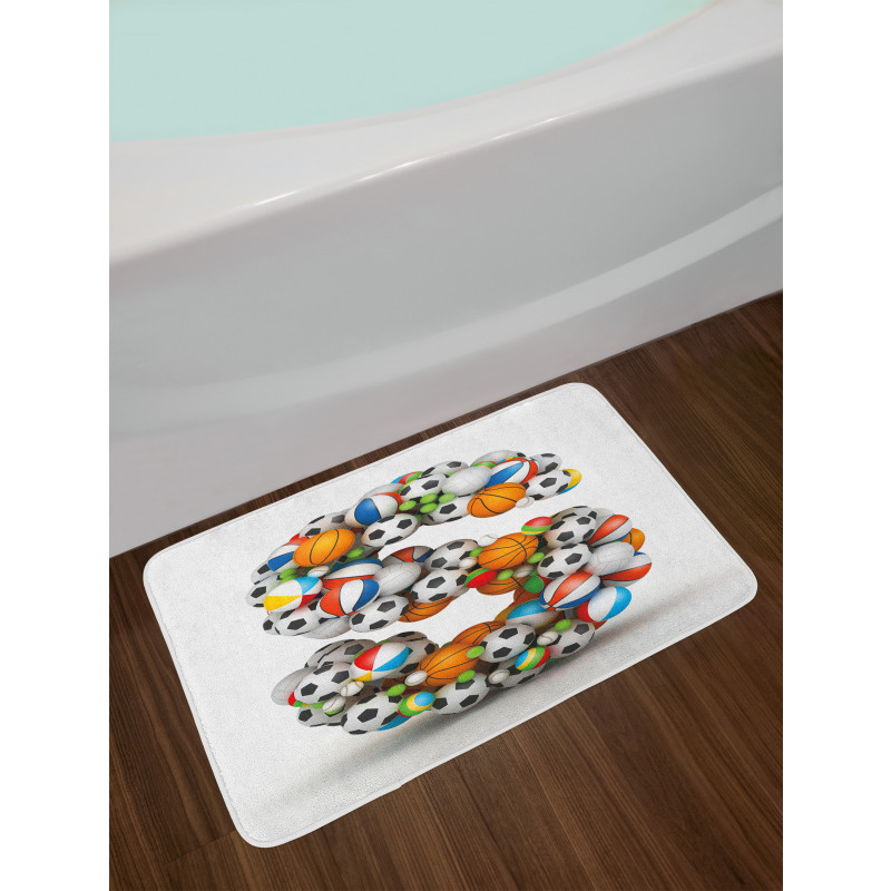 Boys Kids Fun Initials Bath Mat