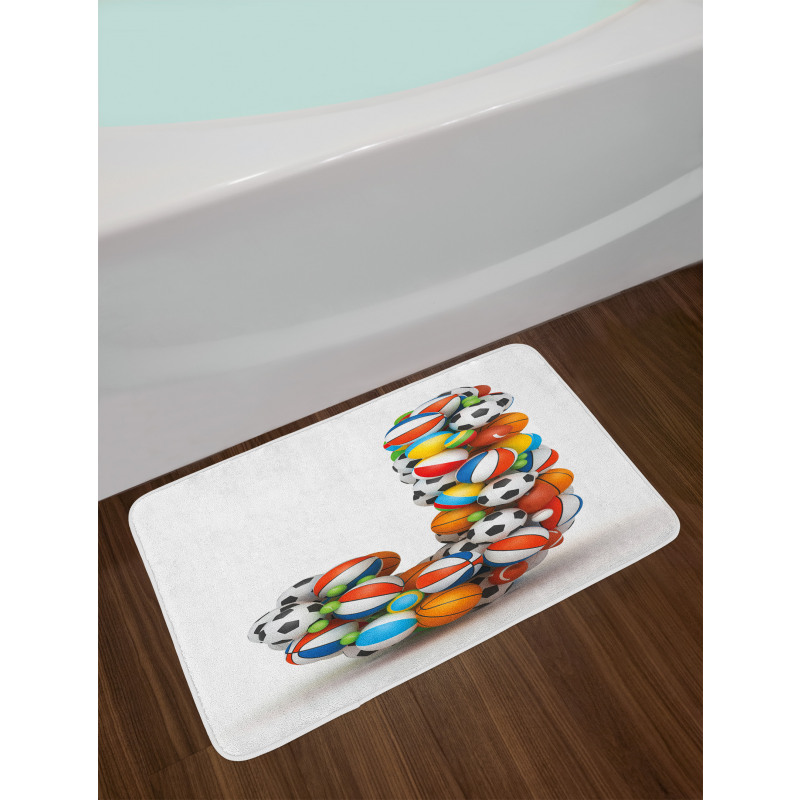 Sporting Theme J Bath Mat