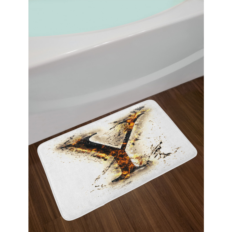 Burning Grunge Bath Mat