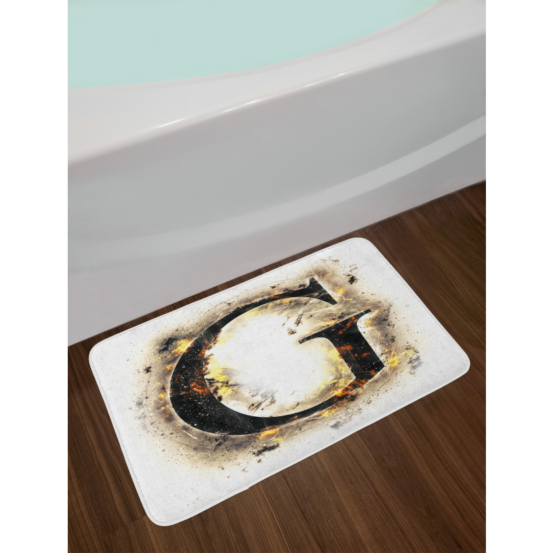 Blaze Alphabet Burnt Bath Mat