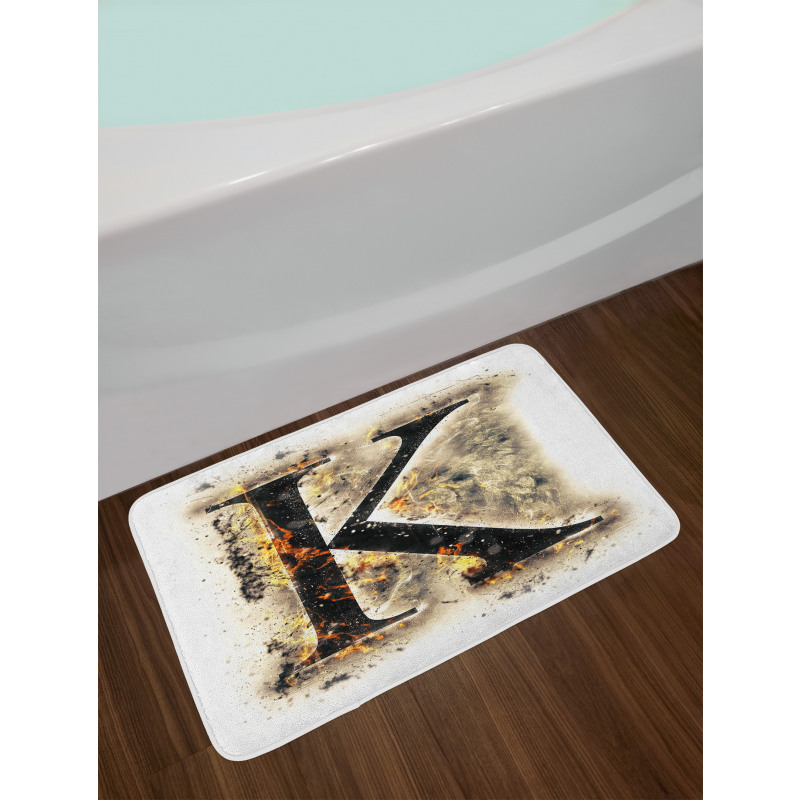 Smoked Letter K ABC Bath Mat