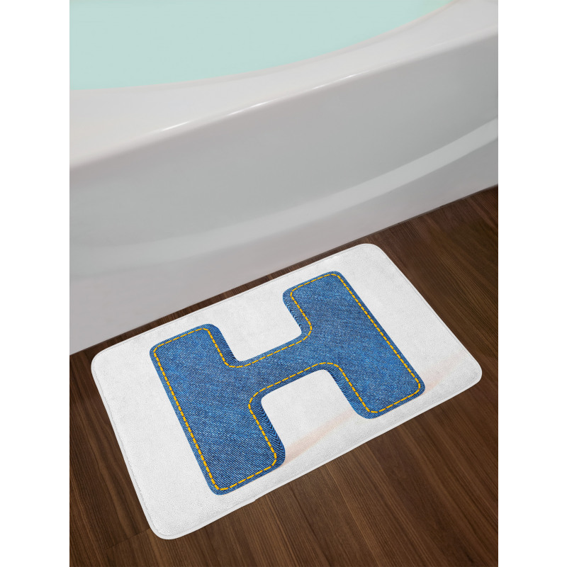 Denim Writing Bath Mat