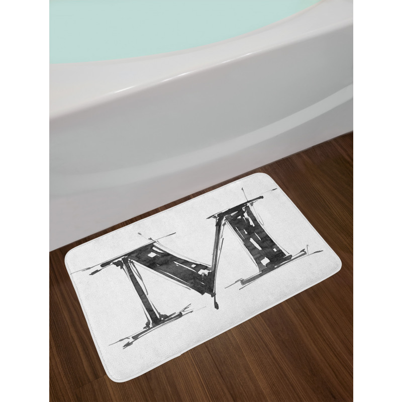 Stencil Art Style Funk Bath Mat