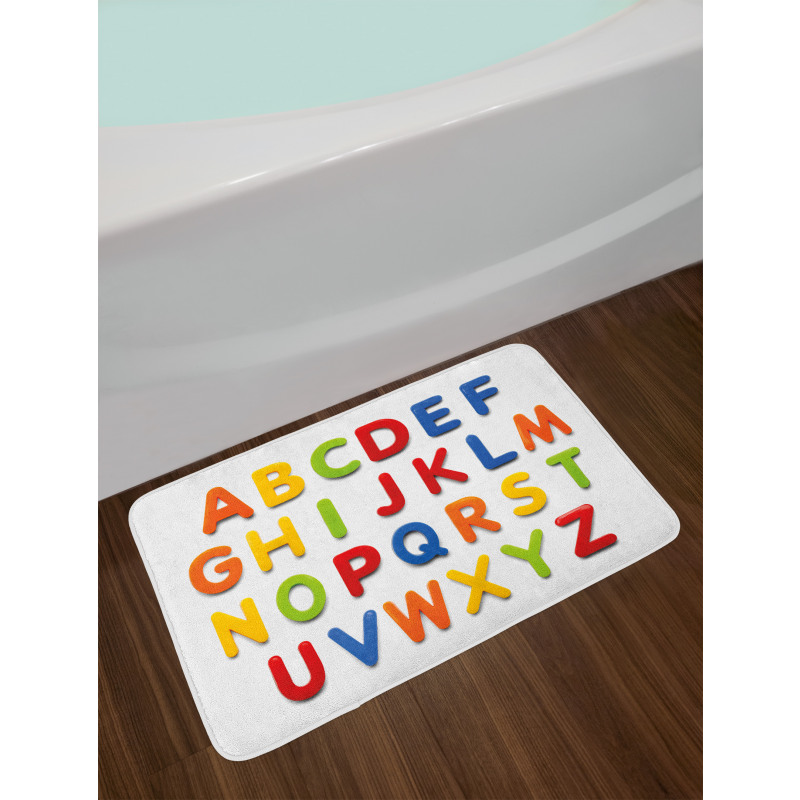 Multicolor Education Bath Mat