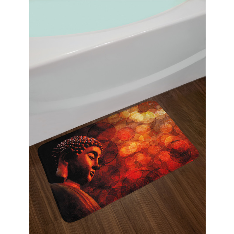 Eastern Ancient Asian Figure Bath Mat