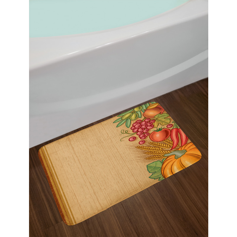 Retro Seasonal Frame Bath Mat