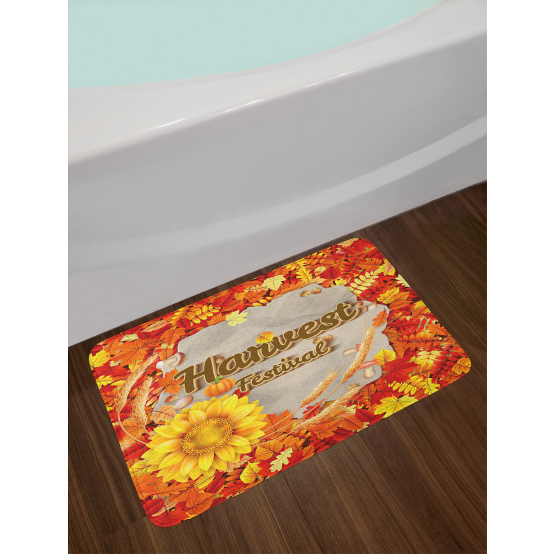 Festival Autumn Leaves Bath Mat