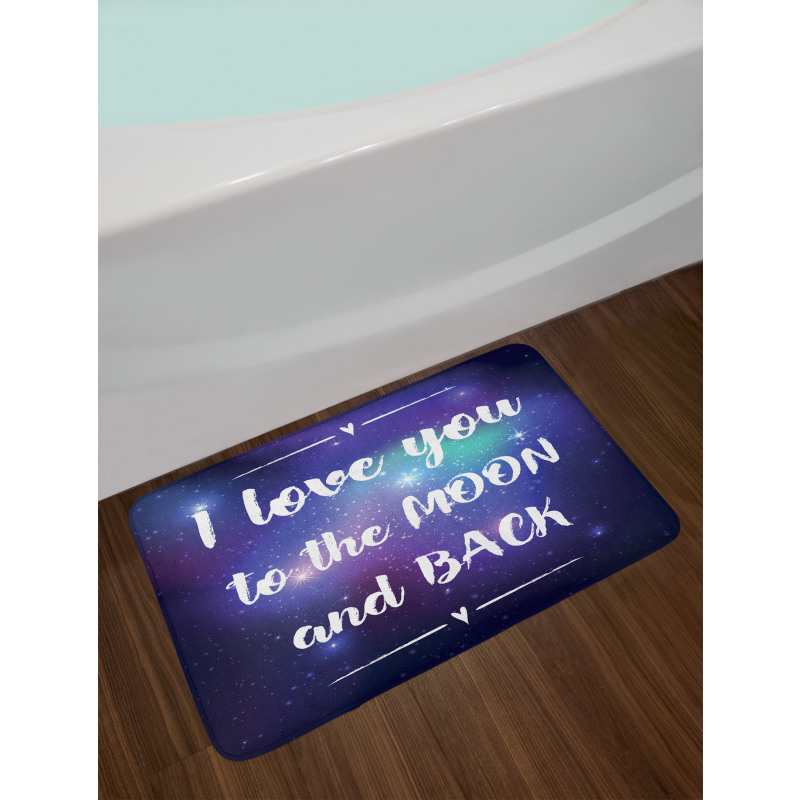 Outer Space Phrase Bath Mat