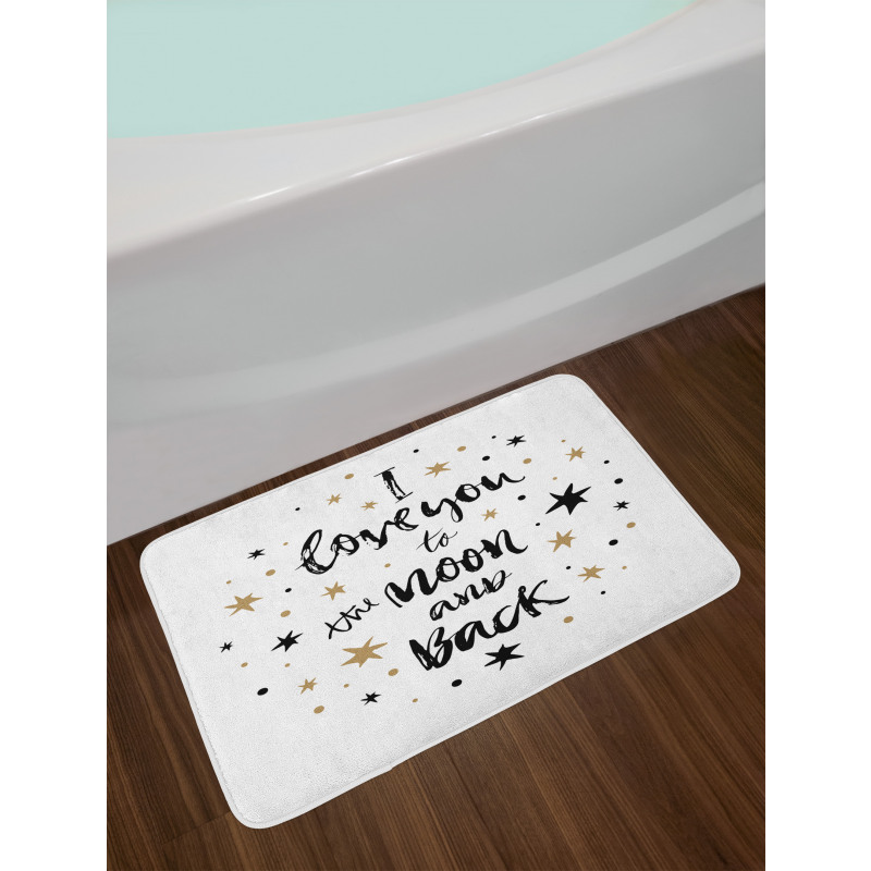 Words Stars Modern Bath Mat