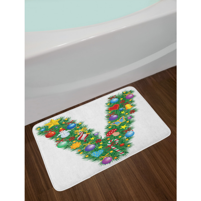 Ornamental Tree Bells Bath Mat