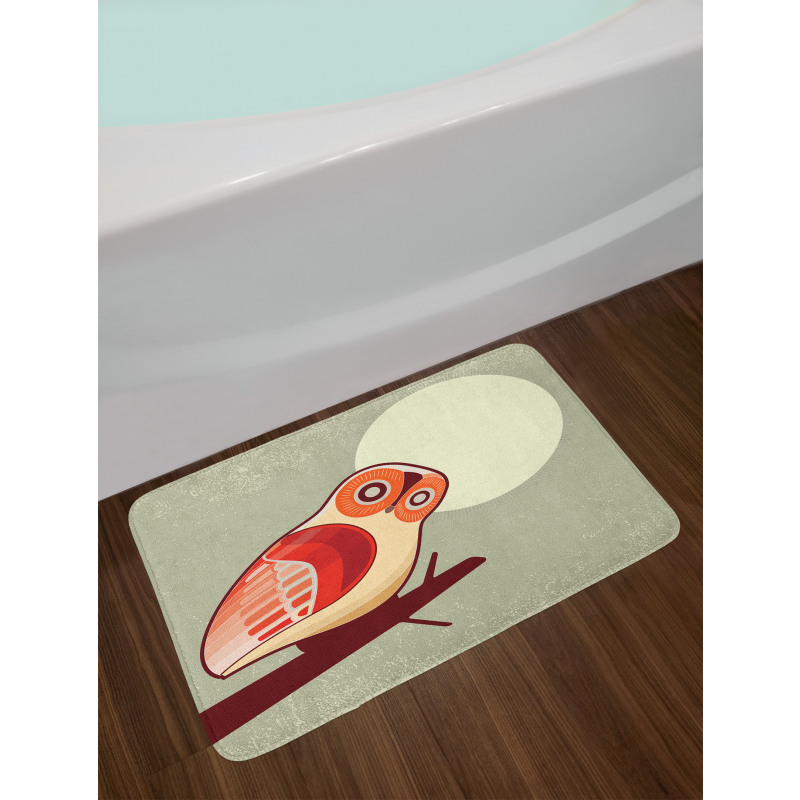 Full Moon Night Animal Bath Mat