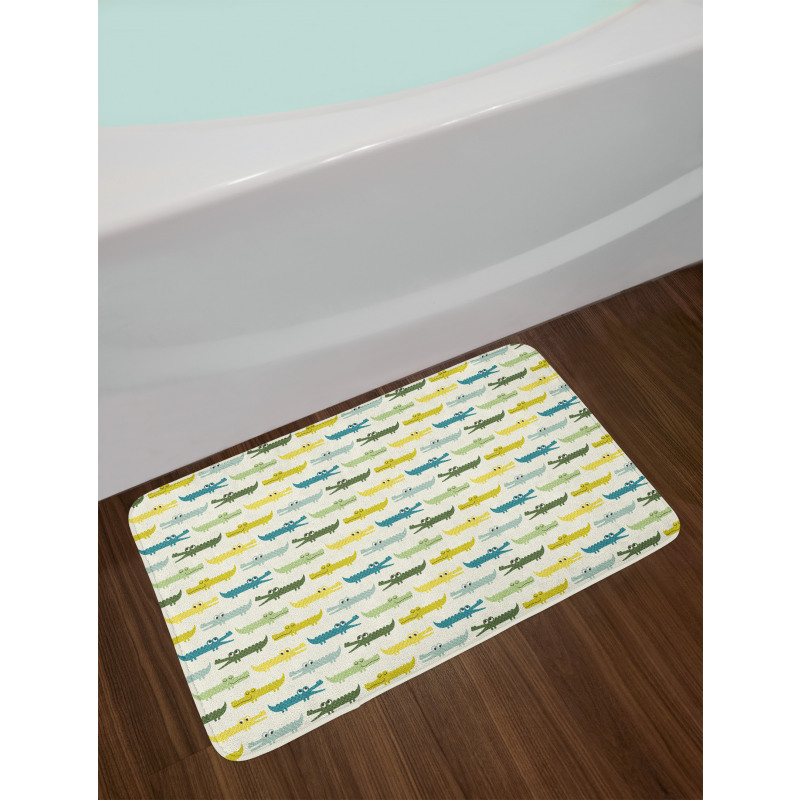 Crocodile Funny Faces Bath Mat