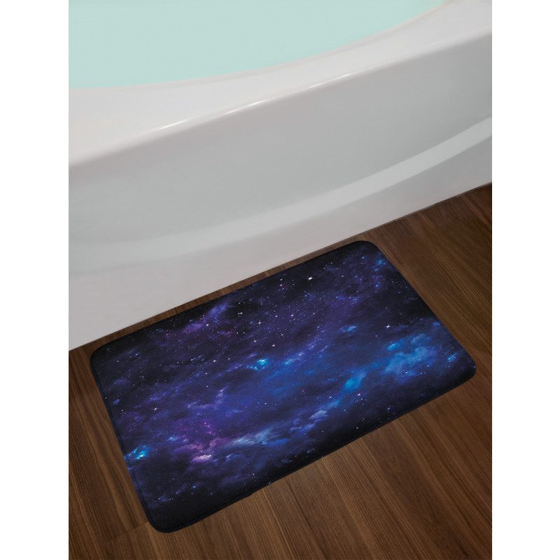 Space Illustration Galaxy Bath Mat
