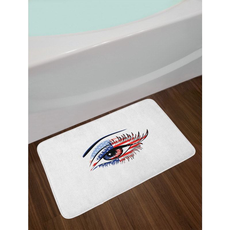 USA Flag Female Eye Bath Mat