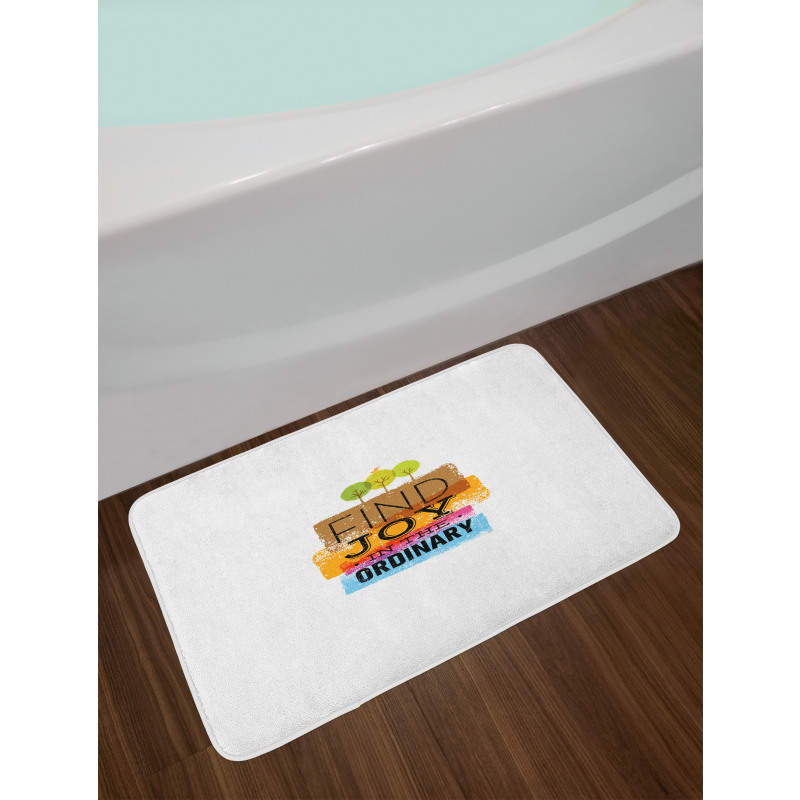 Inspirational Words Bird Bath Mat