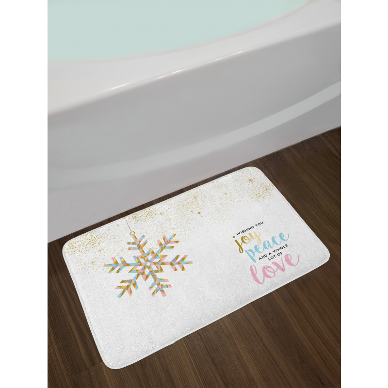 Christmas Snowflake Love Bath Mat