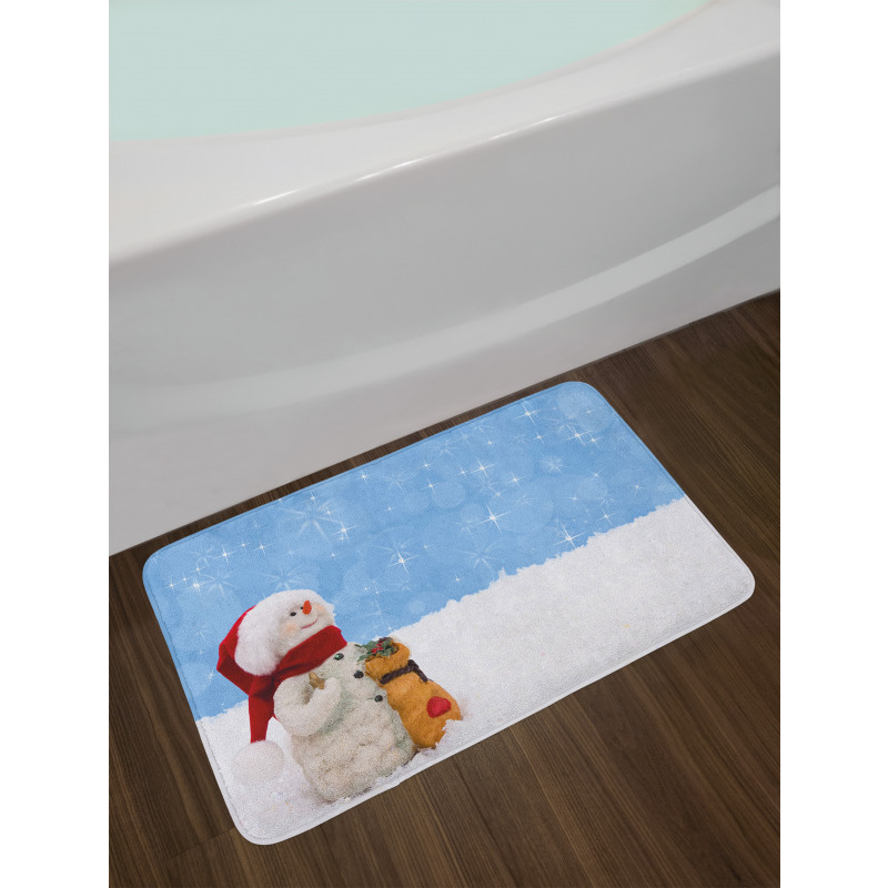 Winter Christmas Time Bath Mat