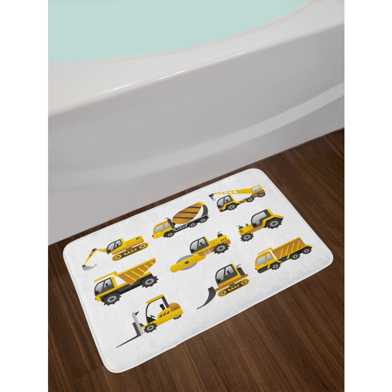 Big Vehicles Art Bath Mat