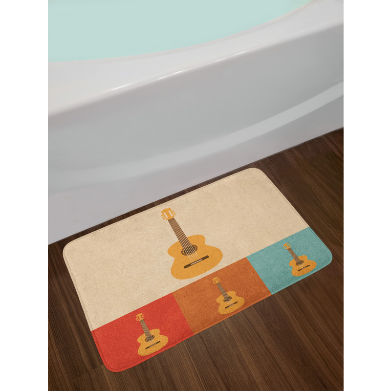 Acoustic Guitars Retro Bath Mat