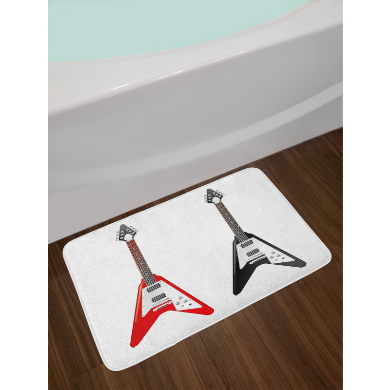 V Shaped Design Song Bath Mat