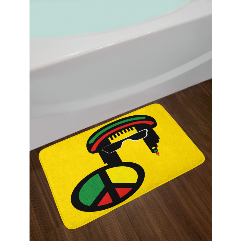 Conceptual Reggae Man Bath Mat