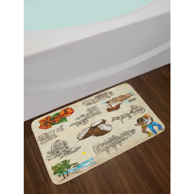 Vintage Dancing Couple Bath Mat