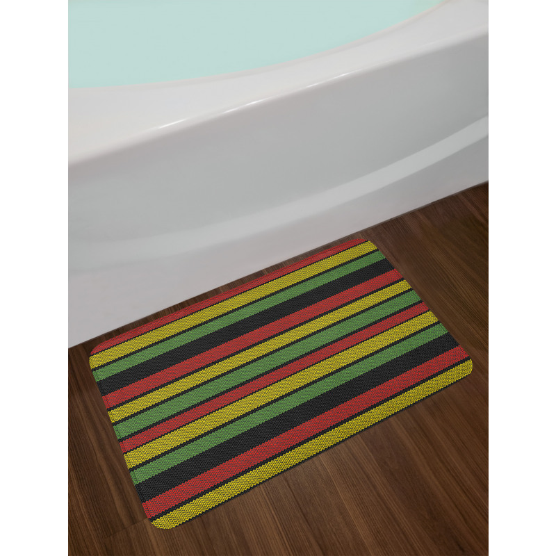 Knitted Rasta Lines Bath Mat