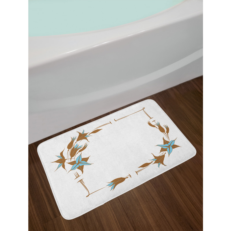 Floral Frame Bath Mat