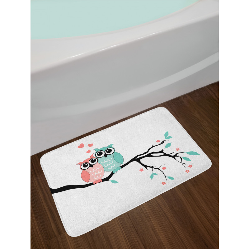 Owl Couple Bath Mat