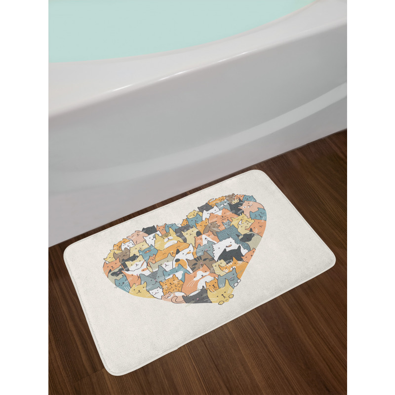 Heart Shaped Frame Bath Mat