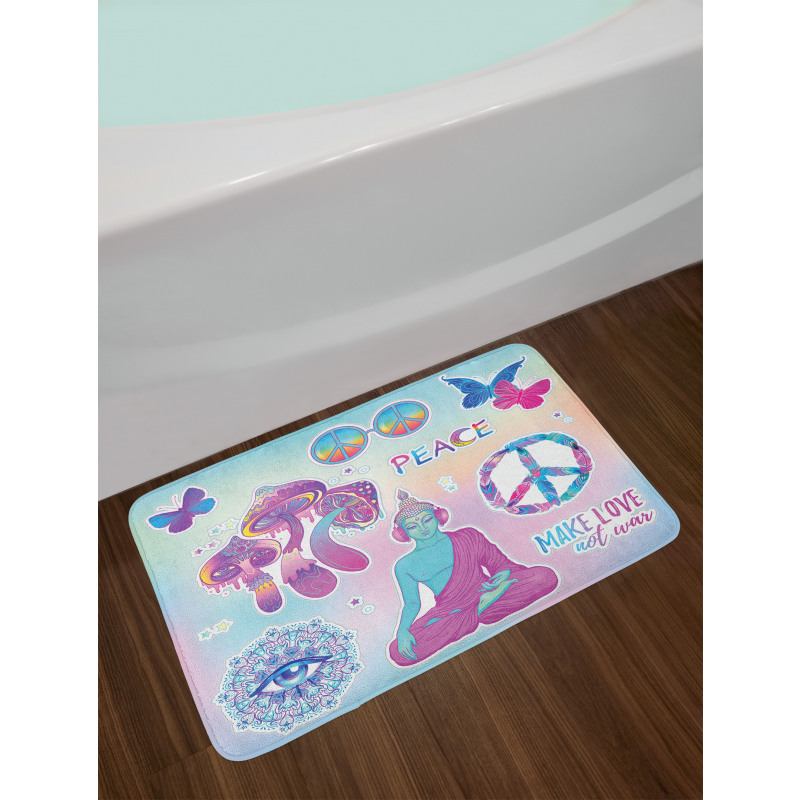 Psychedelic Eye Mandala Bath Mat