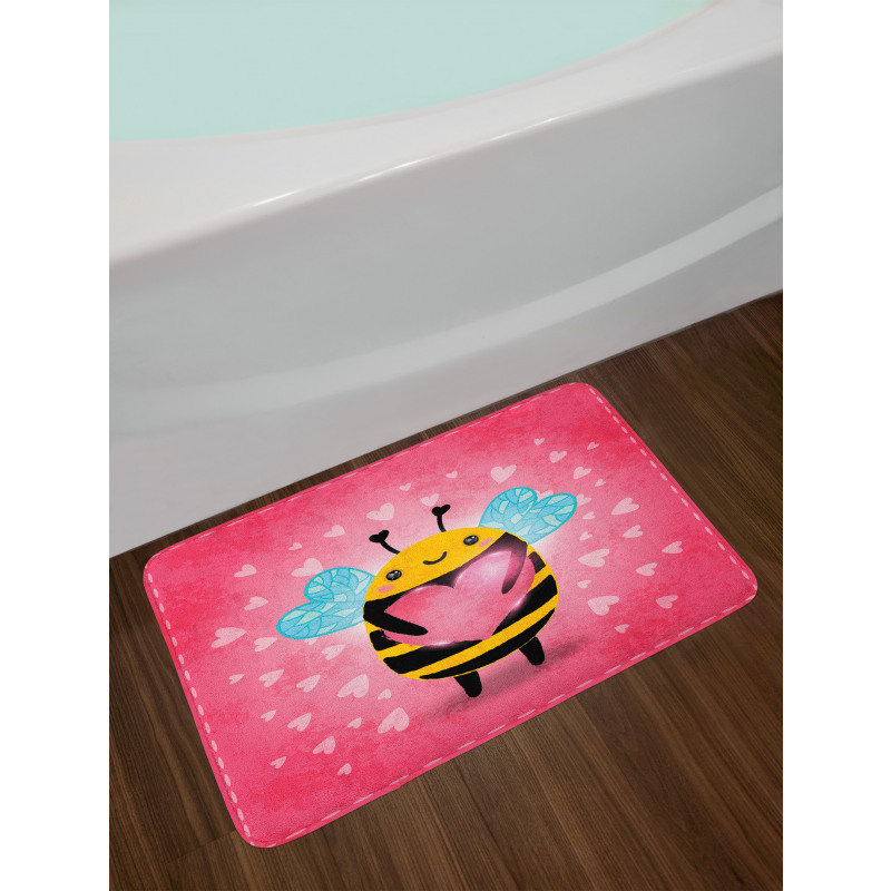 Bumblebee Cartoon Bath Mat