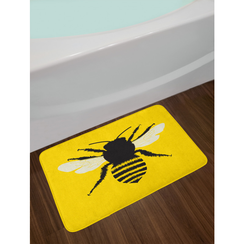 Honeybee Silhouette Bath Mat