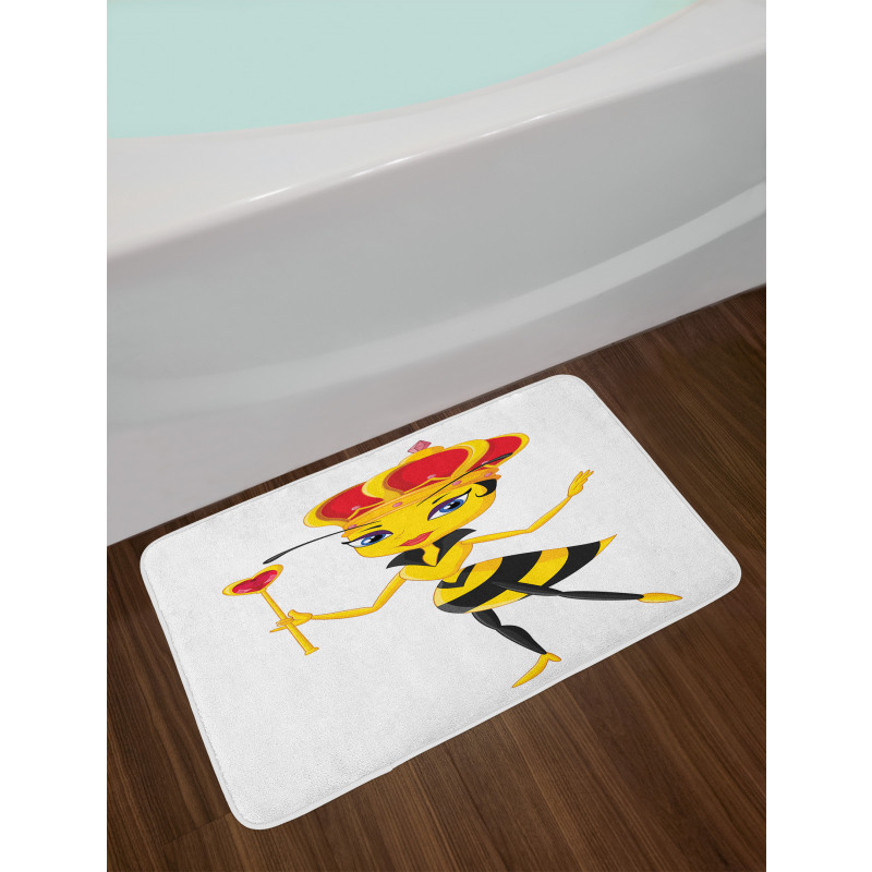 Cartoon Style Bee Bath Mat