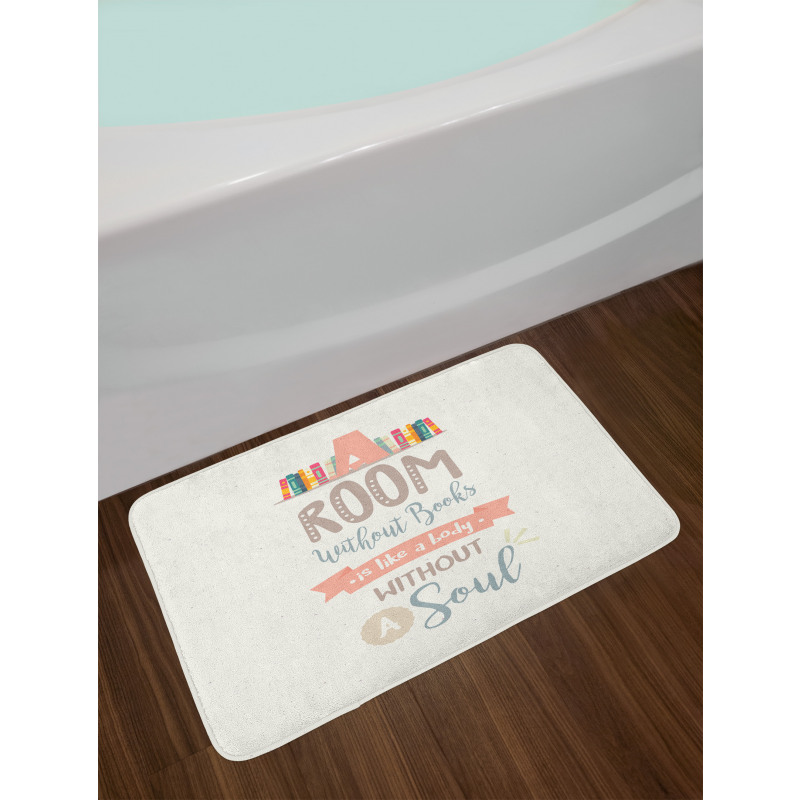 Book Shelf and a Words Bath Mat