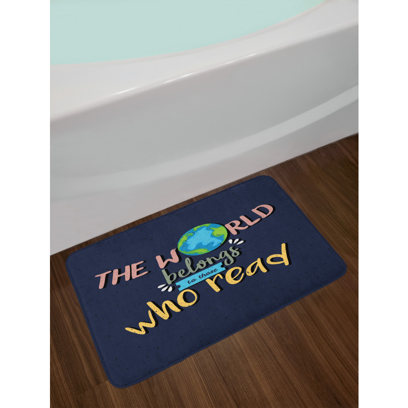 World Belongs to Readers Bath Mat