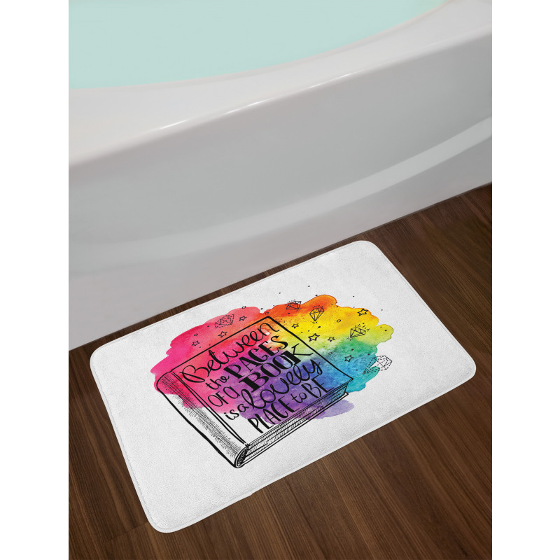 Words Between Pages Vivid Bath Mat