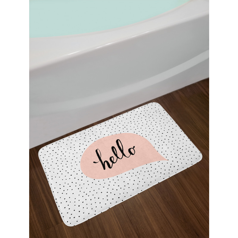 Pale Pink Speech Bubble Bath Mat