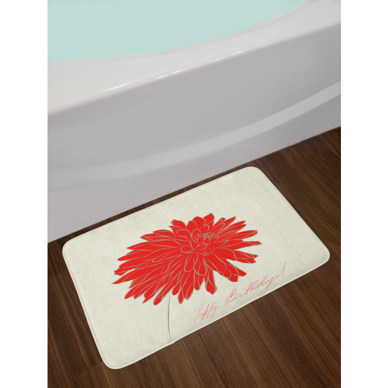 Retro Single Flower Bath Mat