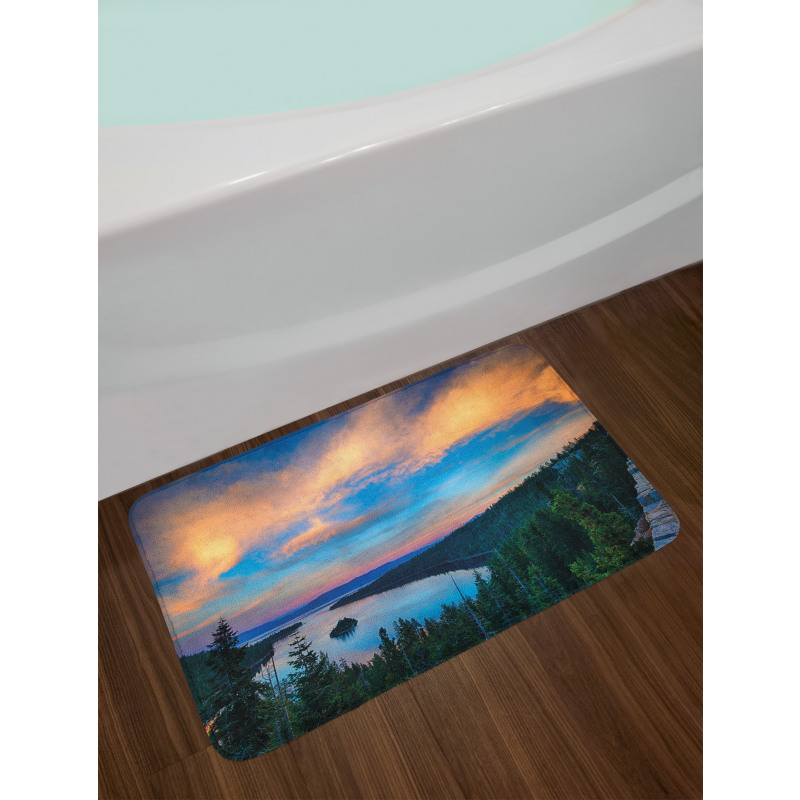 Sundown in the Woods Bath Mat