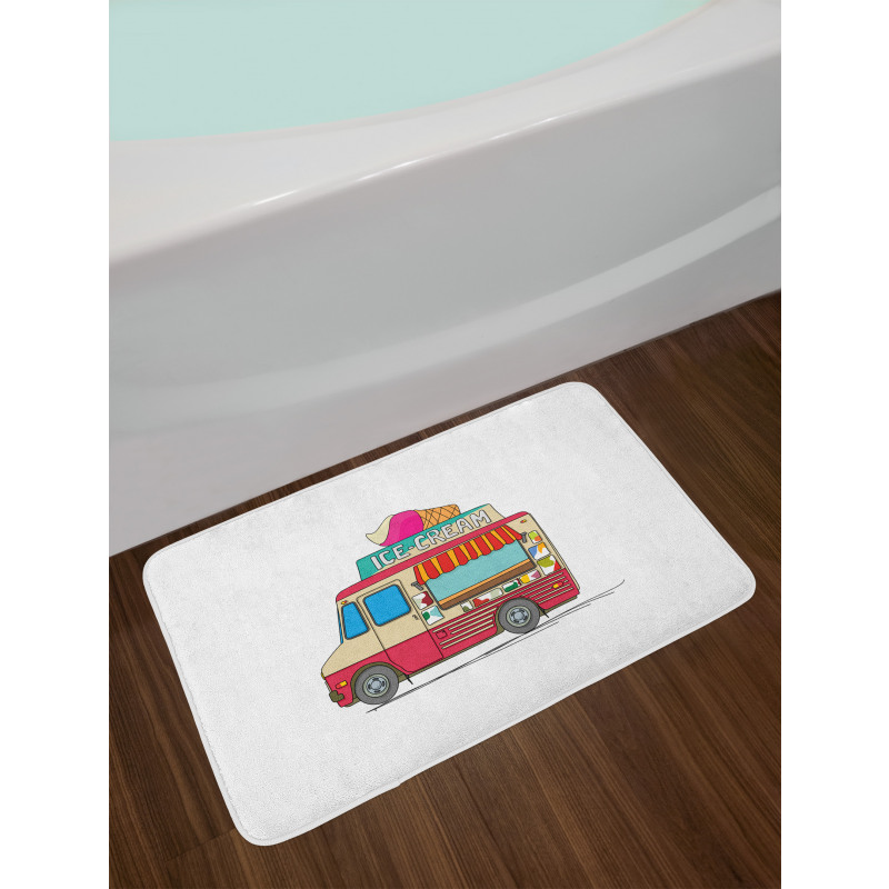Ice Cream Cartoon Style Bath Mat
