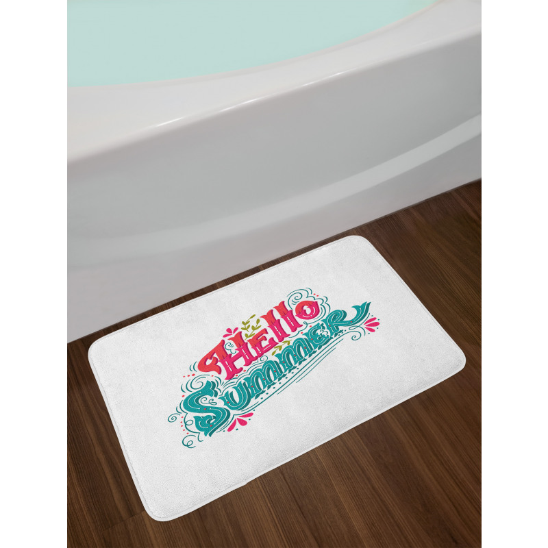 Floral Ornate Details Bath Mat