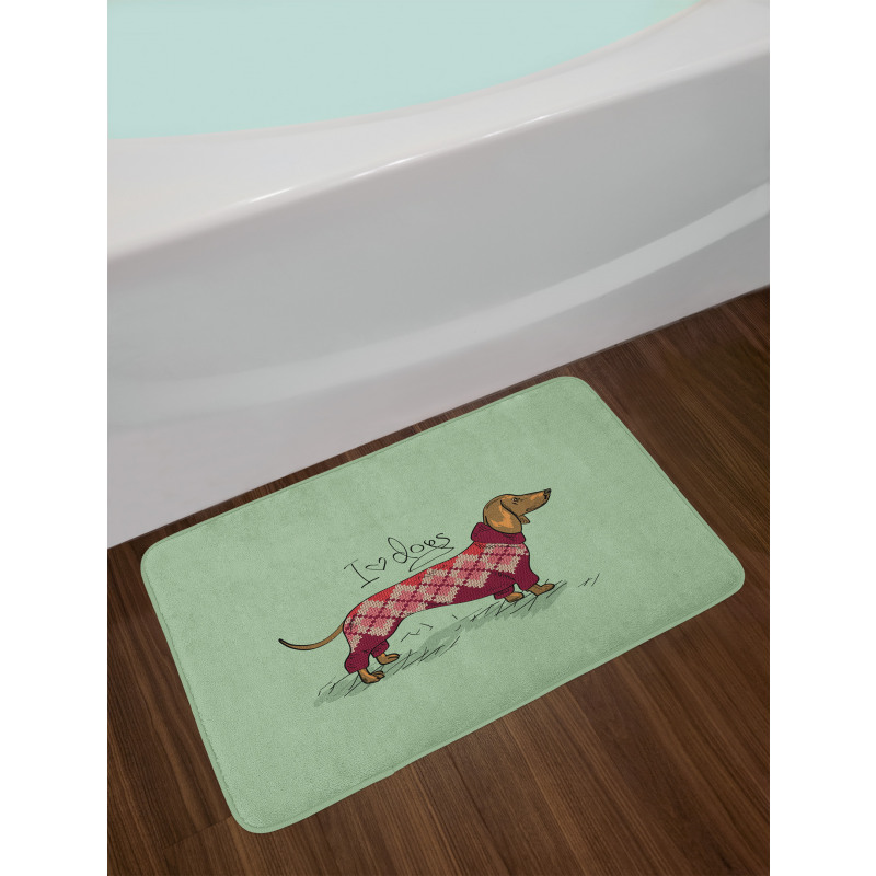 Animal in Clothes Bath Mat