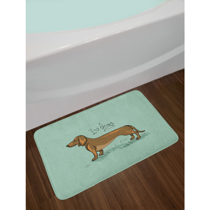 Detailed Puppy Design Bath Mat