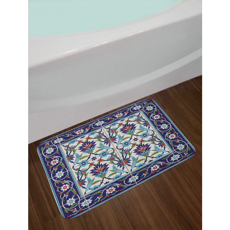 Tulips Daisies Bath Mat