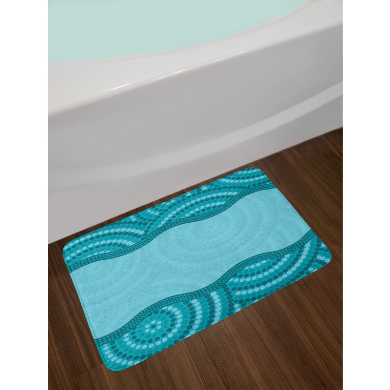 Tribal Dotted Pattern Bath Mat