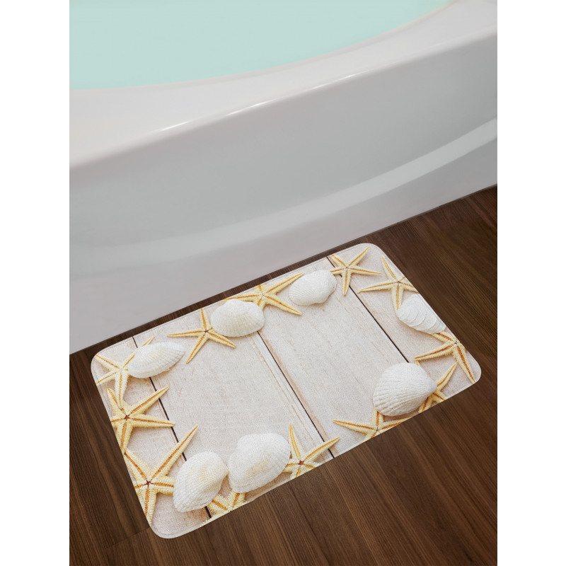 Rustic Wooden Backdrop Bath Mat